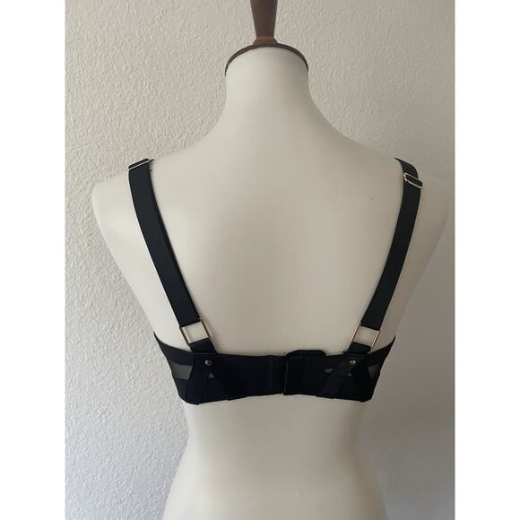 Honey Birdette Bra Indira Sheer Mesh Studded Lingerie Black FLAW - Picture 8 of 13